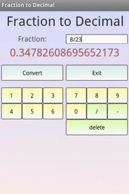 Fraction Converter android App screenshot 3